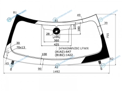 2474AGNMVZ6C LFWX Стекло лобовое + дд MINI COOPER HBK 14-