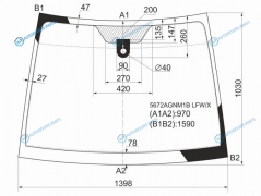 5672AGNM1B LFWX Стекло лобовое + дд MITSUBISHI COLT Z2A 5D HBK 02-12