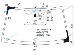 5679AGSM1B Стекло лобовое + дд MITSUBISHI L200 06-15 PAJEROMONTERO SPORT 08-15