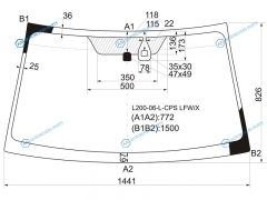L200-06-L-CPS LFWX Стекло лобовое + дд MITSUBISHI L200 06-15 PAJEROMONTERO SPORT 08-15