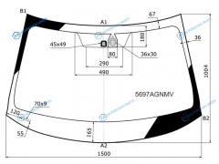 5697AGNMV Стекло лобовое + дд MITSUBISHI OUTLANDER 12-20