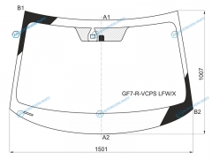GF7-R-VCPS LFWX Стекло лобовое + дд MITSUBISHI OUTLANDER 12-20
