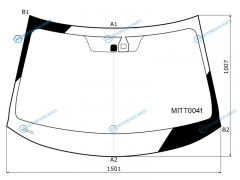 MITT0041 Стекло лобовое + дд MITSUBISHI OUTLANDER 12-20