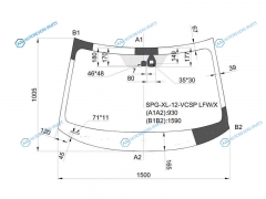 SPG-XL-12-VCSP LFWX Стекло лобовое + дд MITSUBISHI OUTLANDER 12-20