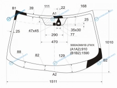 5680AGNM1B LFWX Стекло лобовое + дд MITSUBISHI OUTLANDER XL CWW 05-12PEUGEOT 4007 07-12