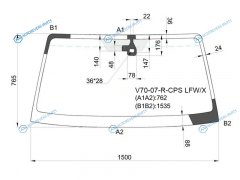 V70-07-R-CPS LFWX Стекло лобовое + дд MITSUBISHI PAJERO 35D 06-