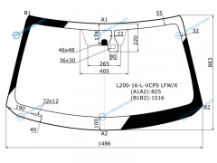 L200-16-L-VCPS LFWX Стекло лобовое + дд MITSUBISHI PAJERO SPORTL200 16-