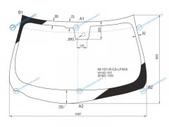 NI-Y51-R-CS LFWX Стекло лобовое + дд NISSAN FUGA Y51 10-