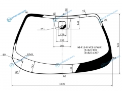 NI-F15-R-VCS LFWX Стекло лобовое + дд NISSAN JUKE 10-