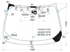 FW02915 LFWX Стекло лобовое + дд NISSAN MURANO 08-15