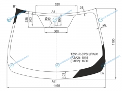 TZ51-R-CPS LFWX Стекло лобовое + дд NISSAN MURANO 08-15