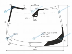 TZ51-L-VCS-13 LFWX Стекло лобовое + дд NISSAN MURANO 13-15