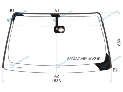 6037AGNBLMVZ1B Стекло лобовое + дд NISSAN PATHFINDER 04-14NAVARA 05-15