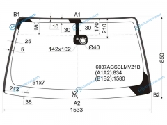 6037AGSBLMVZ1B Стекло лобовое + дд NISSAN PATHFINDER 04-14NAVARA 05-15