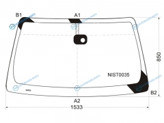 NIST0035 Стекло лобовое + дд NISSAN PATHFINDER 04-14NAVARA 05-15