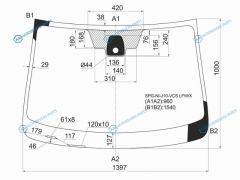 SPG-NI-J10-VCS LFWX Стекло лобовое + дд NISSAN QASHQAI 06-14