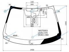 NIST0053 Стекло лобовое + дд NISSAN QASHQAI 14-