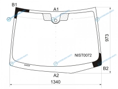 NIST0072 Стекло лобовое + дд NISSAN TIIDA 45D 04-14