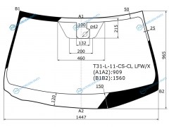 T31-L-11-CS-CL LFWX Стекло лобовое + дд NISSAN X-TRAIL 10-14
