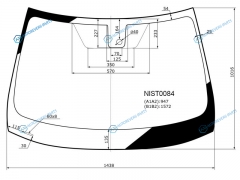 NIST0084 Стекло лобовое + дд NISSAN X-TRAIL 14-18