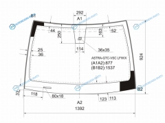 ASTRA-GTC-VSC LFWX Стекло лобовое + дд OPEL ASTRA GTC 3D HBK 05-11