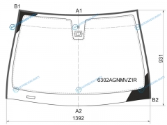 6302AGNMVZ1R Стекло лобовое + дд OPEL ASTRA H 45D HBKWGN 04-14