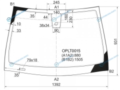 OPLT0015 Стекло лобовое + дд OPEL ASTRA H 45D HBKWGN 04-14