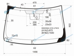 INSIGNIA-VCS LFWX Стекло лобовое + дд OPEL INSIGNIA 45D HBKWGN 08-16