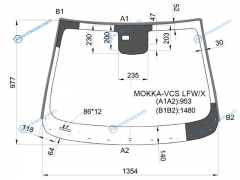 MOKKA-VCS LFWX Стекло лобовое + дд OPEL MOKKA 12-