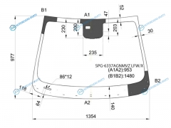 SPG-6337AGNMVZ LFWX Стекло лобовое + дд OPEL MOKKA 12-