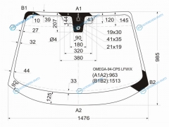 OMEGA-94-CPS LFWX Стекло лобовое + дд OPEL OMEGA B 45D 94-04