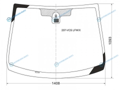 207-VCS LFWX Стекло лобовое + дд PEUGEOT 207 35D HBK 06-12