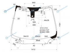 307CC LFWX Стекло лобовое + дд PEUGEOT 2D CBR 02-05