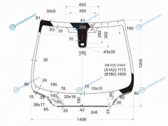 308-VCS LFWX Стекло лобовое + дд PEUGEOT 308 35D 08-14