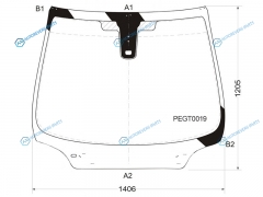 PEGT0019 Стекло лобовое + дд PEUGEOT 308 35D 08-14