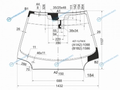 407-1 LFWX Стекло лобовое + дд PEUGEOT 407 45D SEDWGN 04-11