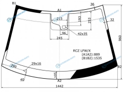 RCZ LFWX Стекло лобовое + дд PEUGEOT 2D CPE 11-15