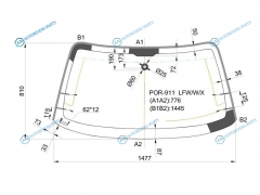 POR-911 LFWWX Стекло лобовое + дд PORSCHE 911 (997) CPECBR 04-12