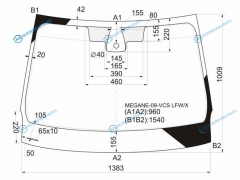 MEGANE-09-VCS LFWX Стекло лобовое + дд RENAULT FLUENCE 10-17RENAULT MEGANE 5D HBKWGN 08-16