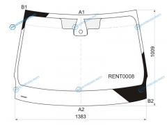 RENT0008 Стекло лобовое + дд RENAULT FLUENCE 10-17RENAULT MEGANE 5D HBKWGN 08-16