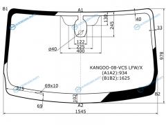 KANGOO-08-VCS LFWX Стекло лобовое + дд RENAULT KANGOO II 07-