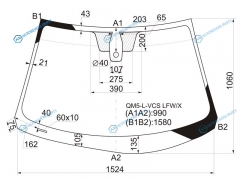 QM5-L-VCS LFWX Стекло лобовое + дд RENAULT KOLEOS 08-16