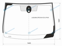 LAGUNA-CPE-09-VCS LFWX Стекло лобовое + дд RENAULT LAGUNA 2D CPE 09-15