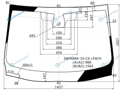 SAFRANE-10-CS LFWX Стекло лобовое + дд RENAULT LATITUDE 10-15