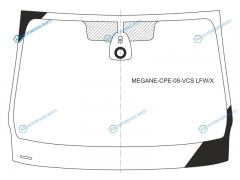 MEGANE-CPE-09-VCS LFWX Стекло лобовое + дд RENAULT MEGANE 2D CPE 09-16