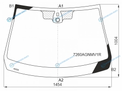 7260AGNMV1R Стекло лобовое + дд RENAULT MEGANE II 345D SEDHBKWGN 02-08