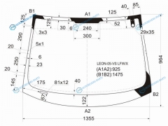 LEON-05-VS LFWX Стекло лобовое + дд SEAT LEON 05-12