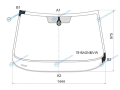 7816AGNMVW Стекло лобовое + дд SKODA OCTAVIA 13-16