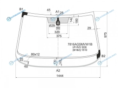7816AGSMVW1B Стекло лобовое + дд SKODA OCTAVIA 13-16