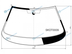 SKDT0009 Стекло лобовое + дд SKODA OCTAVIA 13-16